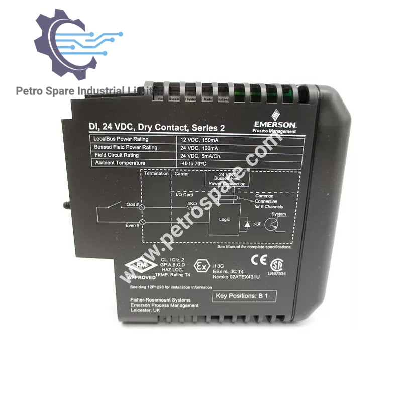 KJ3201X1-BA1 - Carte DI Emerson 24V Contact Sec